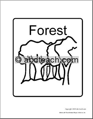 Sign: Forest (coloring book version)