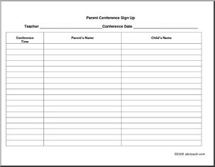 Form: Parent Conference Times (Word version)