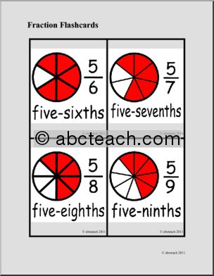 Fractions Set 2 (color) Flashcards