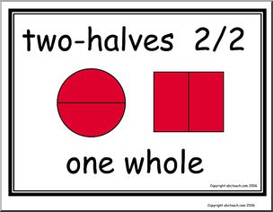 Fractions: Halves / whole