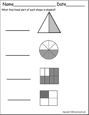 Coloring Fractions 6 Worksheet