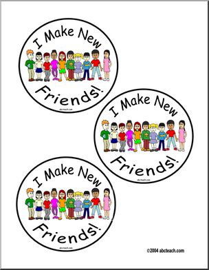 Badge: I Make New Friends! (preschool/primary)