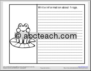 Frog: Color and Write (elem)