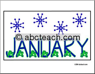 Calendar: January (header) – frogs