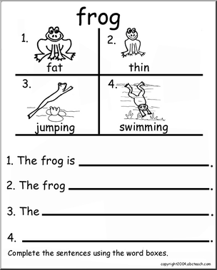 Beginning Writing Practice, Set 7 (frog)