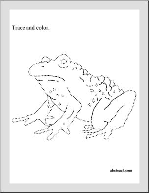 Trace and Color: Frog/Toad