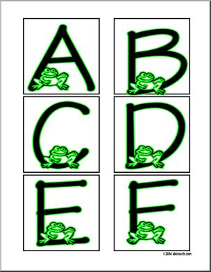 Alphabet Letter Patterns: Frog A-L (upper-case only)