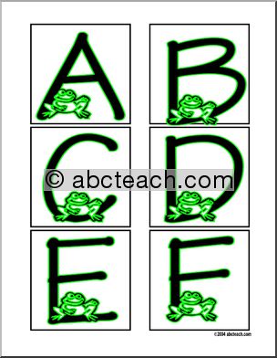 Alphabet Letter Patterns: Frog A-L (upper-case only)