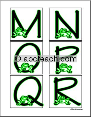 Alphabet Letter Patterns: Frog M-X (upper-case only)