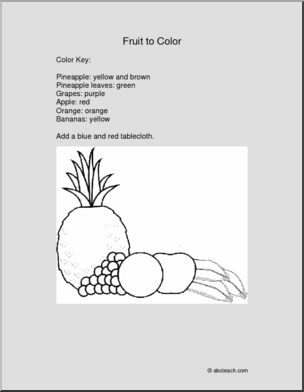 Coloring Page: Fruit to Color