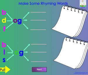 Interactive: Notebook: Phonics: Letter “G” (Rhyming)