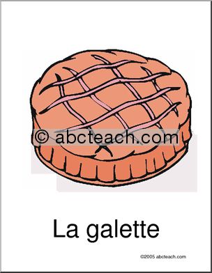 French: NoÃŽl; Galette Vocabulary Poster