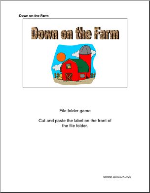 Board Game: Farm Animals (primary/elem)