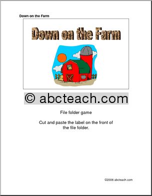 Board Game: Farm Animals (primary/elem)