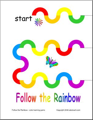 Board Game: Follow the Rainbow (preschool)