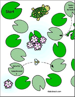 Game Board: Frog Pond (28 spaces; color version)