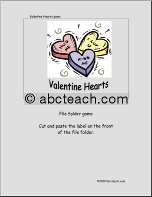 Game Board: Valentine’s Hearts (primary)
