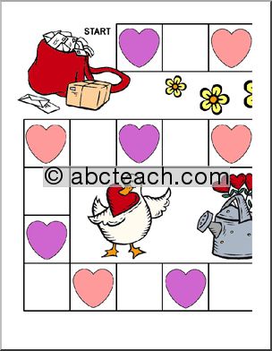 Game Board: Valentine (30 spaces; color)