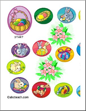 Game Board: Easter (20 spaces; color version)