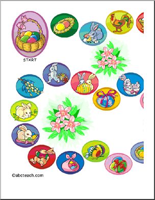 Game Board: Easter (30 spaces; color version)