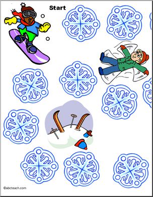 Game Board: Snow (20 spaces; color version)