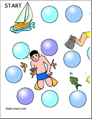 Game Board: Under the Sea  (20 spaces; color version)