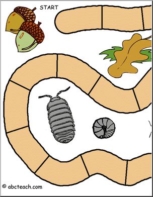 Game Board: Worms (20 spaces; color version)