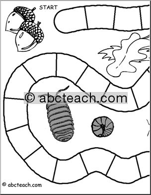 Game Board: Worms (30 spaces; b/w version)