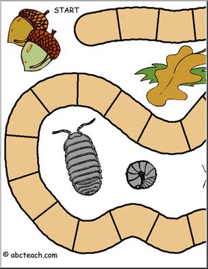 Game Board: Worms (30 spaces; color version)