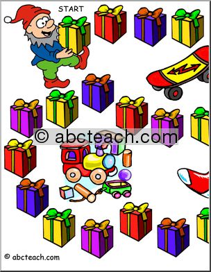 Game Board: Christmas Gifts (30 spaces; color version)