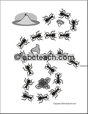 Game Board: Ants (b/w)
