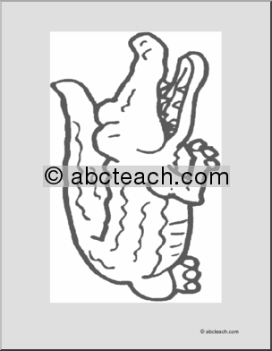 Coloring Page: Alligator