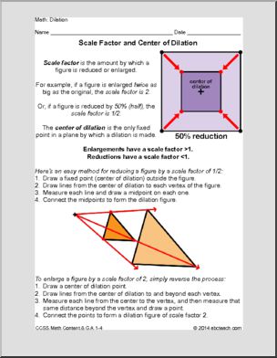 Geometry – Dilation (upper elem/middle) Math