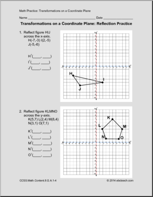 Transformations on a Coordinate Plane – Practice Geometry
