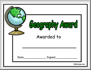 Certificate: Geography (multi-age)