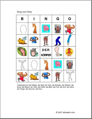 German: Bingo – Body