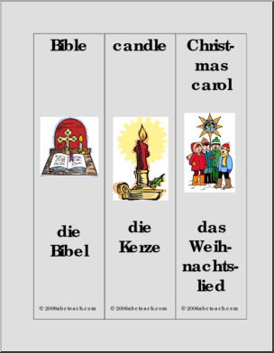 German: Bookmarks – Christmas