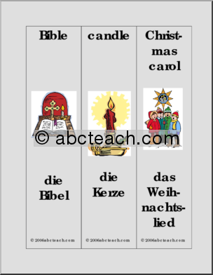 German: Bookmarks – Christmas