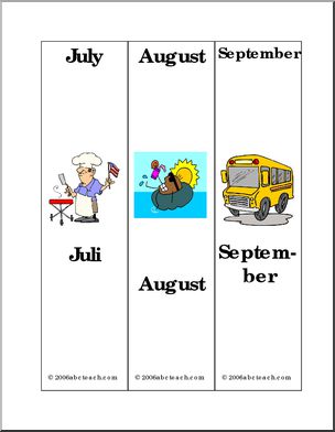 German: Bookmarks – Days and Months