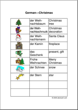 German: Chart – Christmas