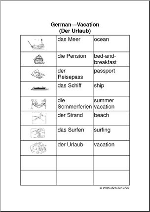 German: Chart – Vacation