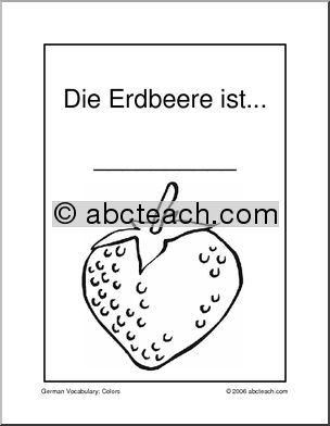 German: Coloring Pages (for colors)