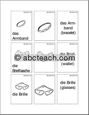 German: Flashcards – Accessories