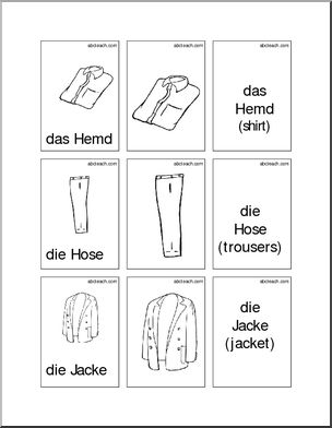 German: Flashcards – Clothing
