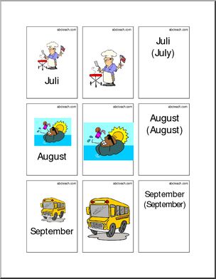German: Flashcards – Days and Months