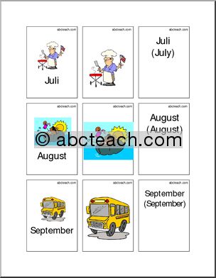 German: Flashcards – Days and Months