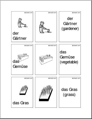 German: Flashcards – Garden