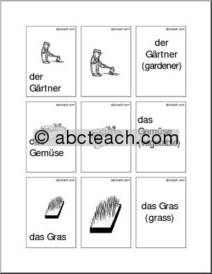 German: Flashcards – Garden