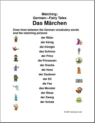German: Matching – Fairy Tales