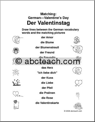 German: Matching – Valentine’s Day